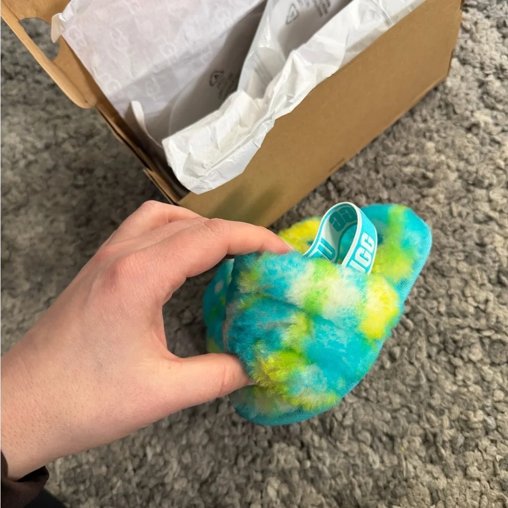 UGG Turquoise and Lime Baby Booties